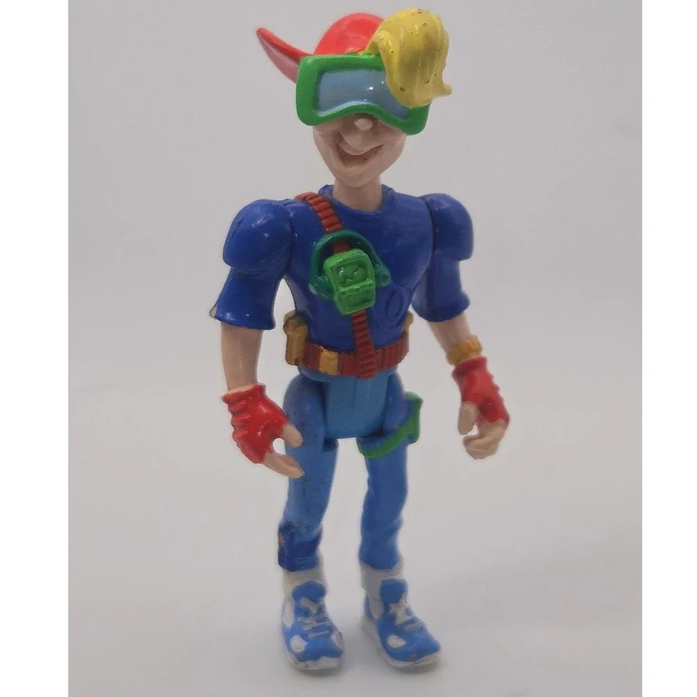 Burger King Action Figure Blue Fair Cond. 1990 Kid Vid Kids Club Toy